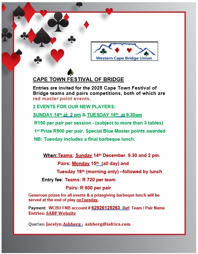 2025 Festival of Bridge